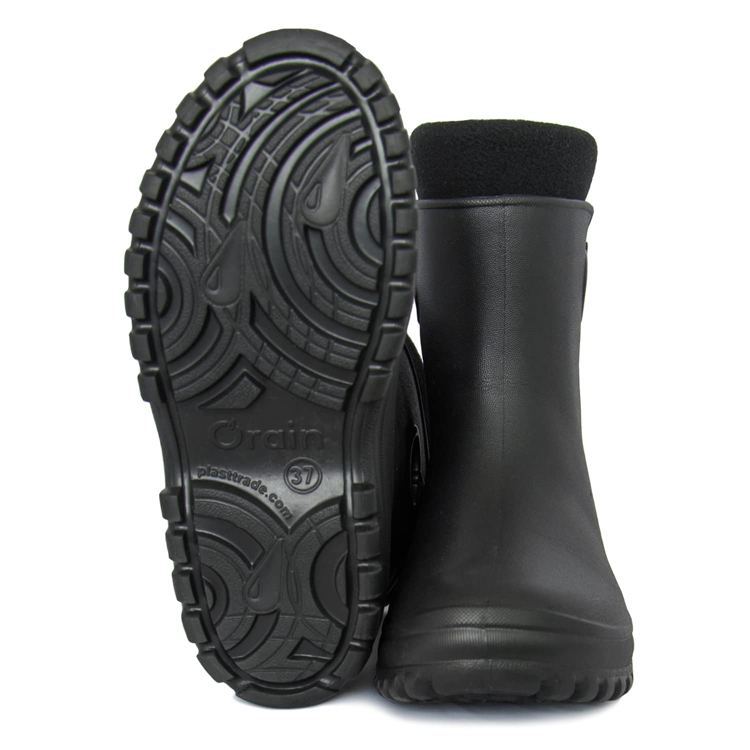 Federleichte EVA Gefütterte Gummistiefel Damen Thermo 36-41 halbhohe warme Winter Herbst Frühling Stiefel mit Futter Regenschuhe