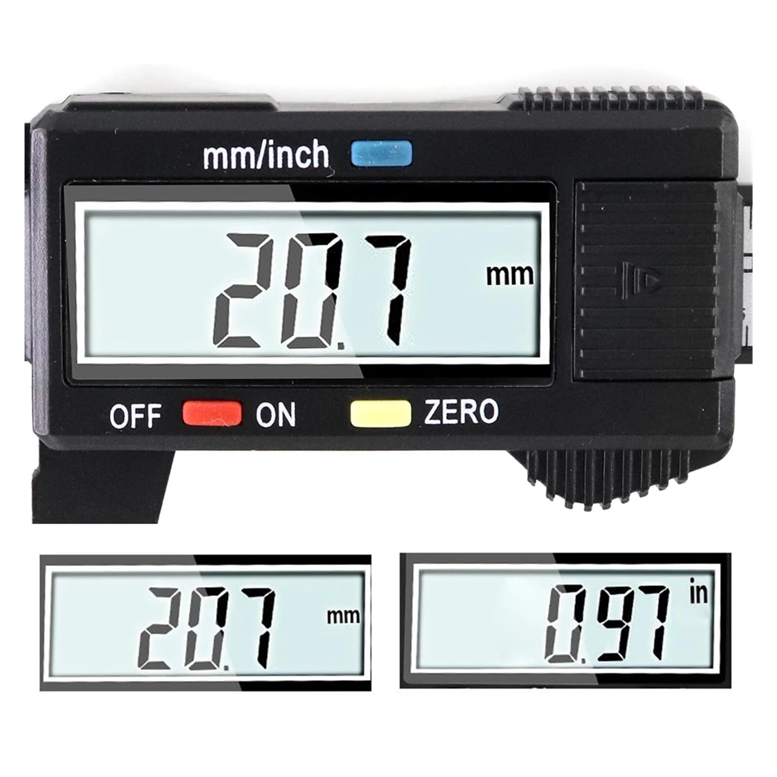 Suwmiarki z noniuszem 100mm 150mm 6 cali LCD Cyfrowa elektroniczna suwmiarka z noniuszem Mikrometr Narzędzie pomiarowe(0-150mm Silver)