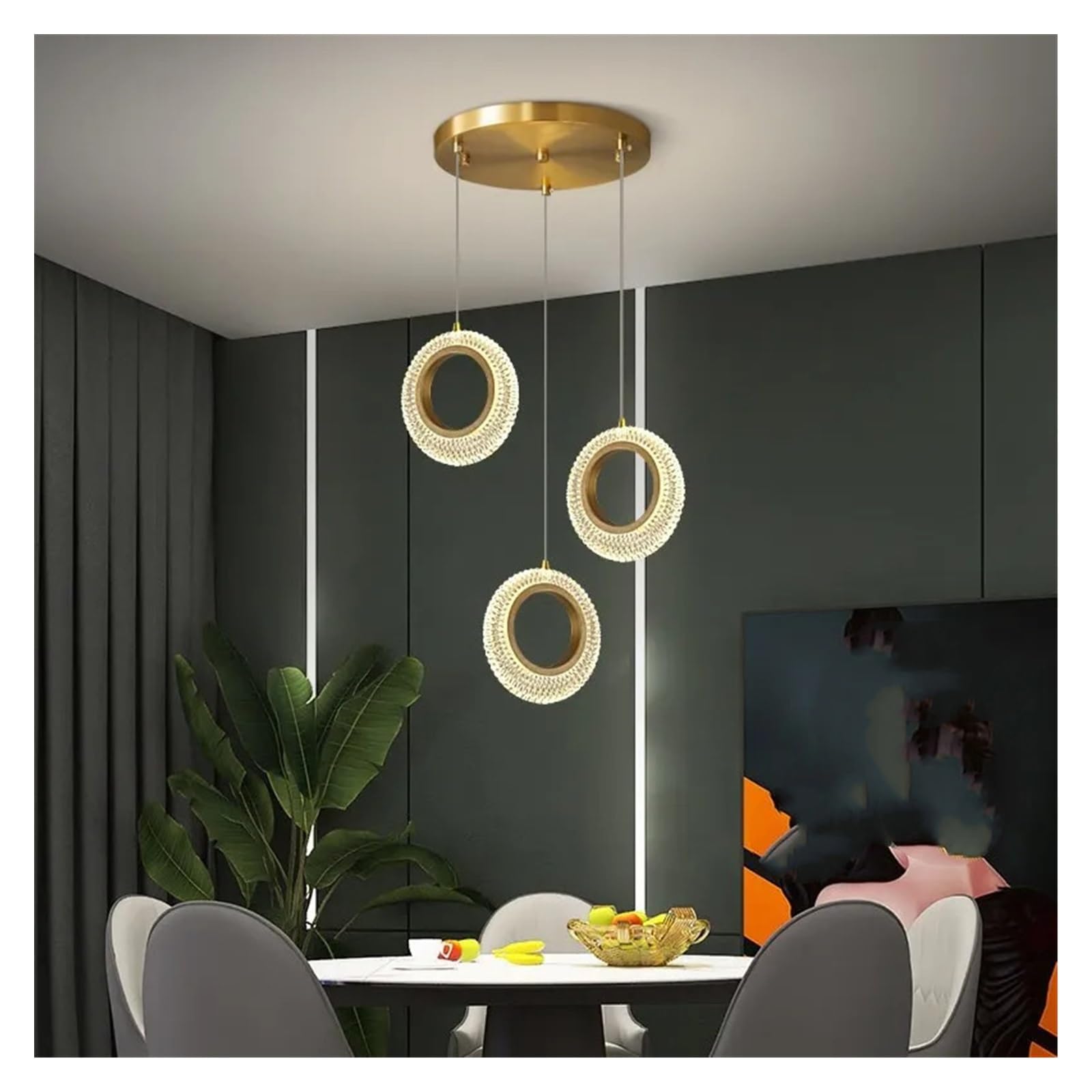 PCXEHUYP Chandelier Crystal Villa Duplex Building - Spiral Staircase Light Ring Long Pendant Loft Lamp