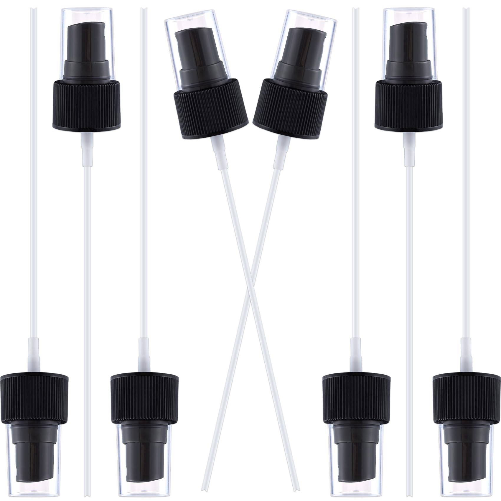 insyison 8pcs Fine Mist Sprayer Caps, Plastic Spray Bottle Nozzle, Nozzle Tops Replacement for Cleaning Solutions- Black