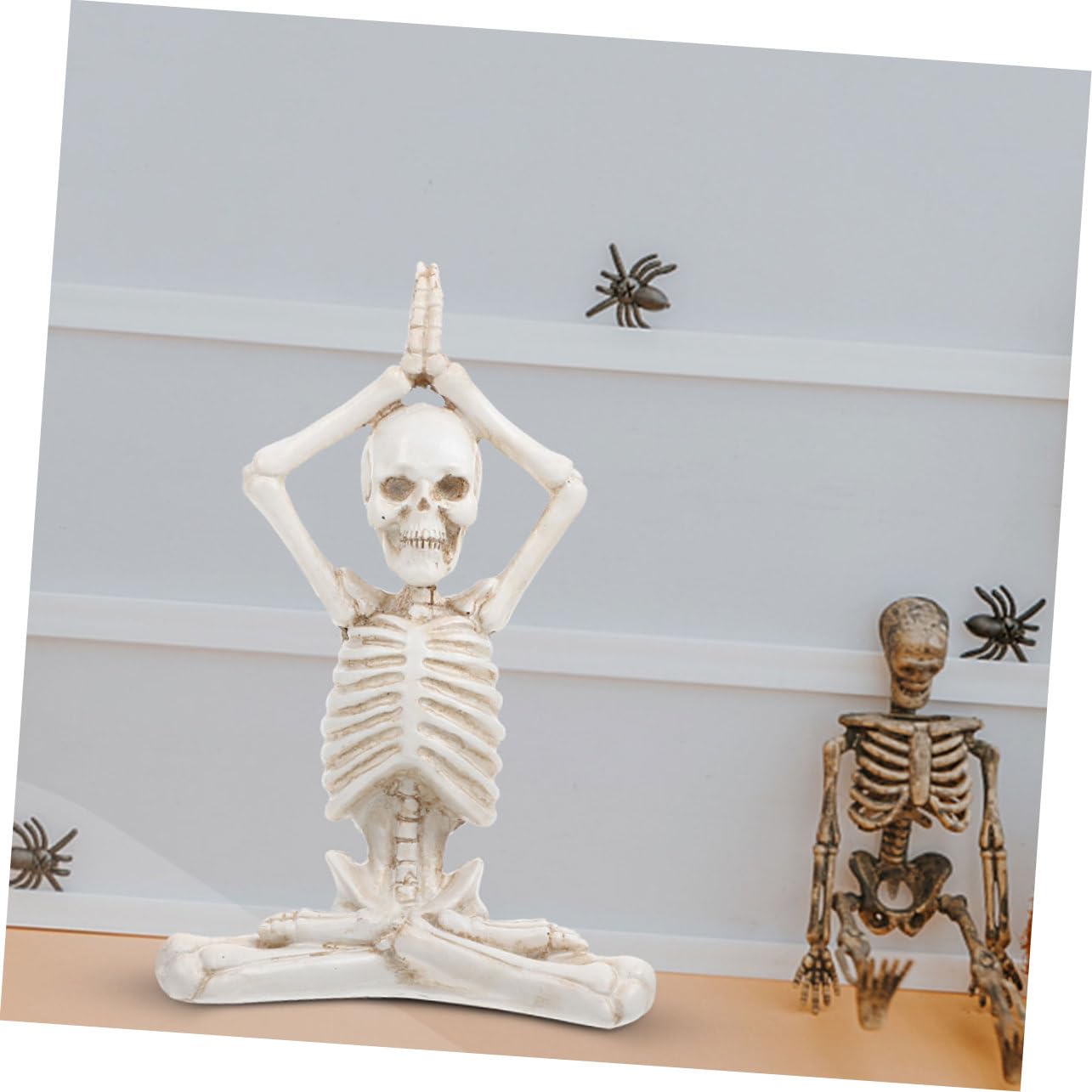 2pezzi Figurine Scheletro Yoga Halloween Decorazioni Meditazione Arredamento Per e Idea Per Yoga e Halloween