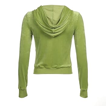 Amazon.com: HzDazrl Women Velour Crop Hoodie Jacket Long