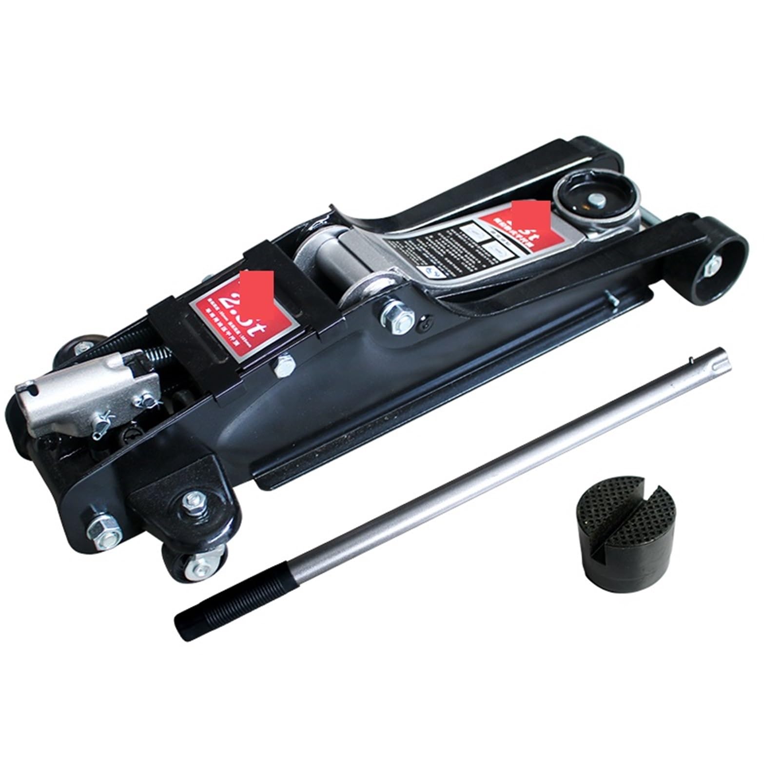 JVDDI Hydraulic Jack Vehicle Mounted Portable 2.5-Ton Low Horizontal Hydraulic Lifting Jack Wheel Fe Off-Road Sedan Tire Repair Tool for Vehicle SUV Van Truck Repair(Nero)