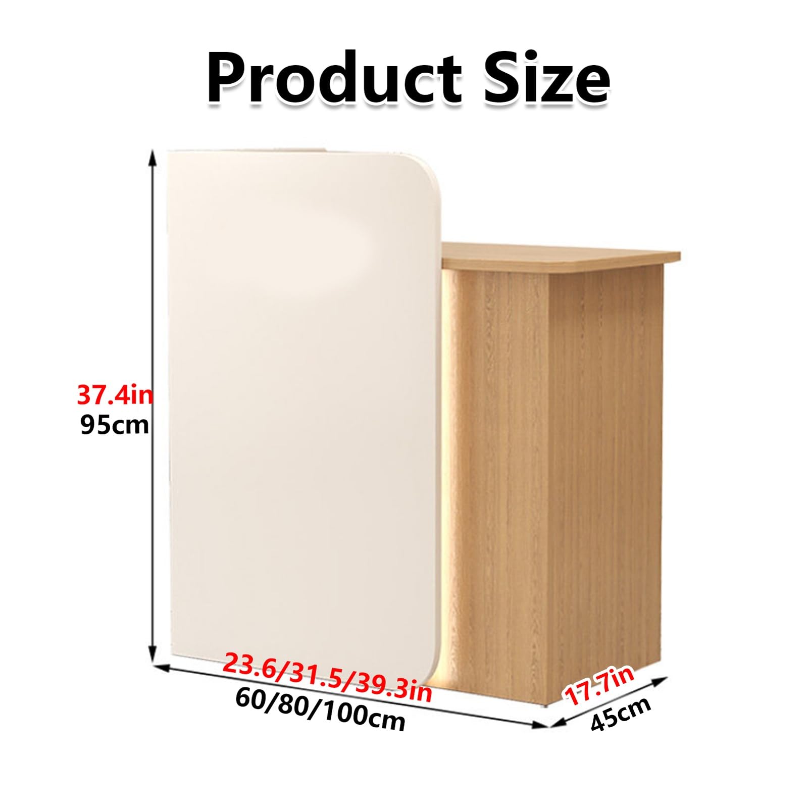 Mostrador de Recepción con iluminación LED,Mostrador Tienda Caja Mesa, Recepción Estética, con Cajón con Cerradura Mostradors de Venta Pequeño Mostradors de Tienda