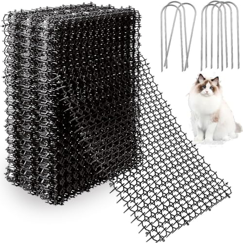 JMIATRY 16 Pezzi Tappetino Repellente per Gatti 20x40CM, Dissuasore per Gatti, Plastica Tappetino Anti Gatto, Anti Gatto Giardino