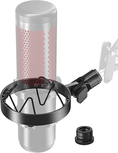 Construido a medida para HeyperX Quadcast Shouck Mount  Soporte de micrófono Adaptador de montaje de micrófono con adaptador de tornillo de 58