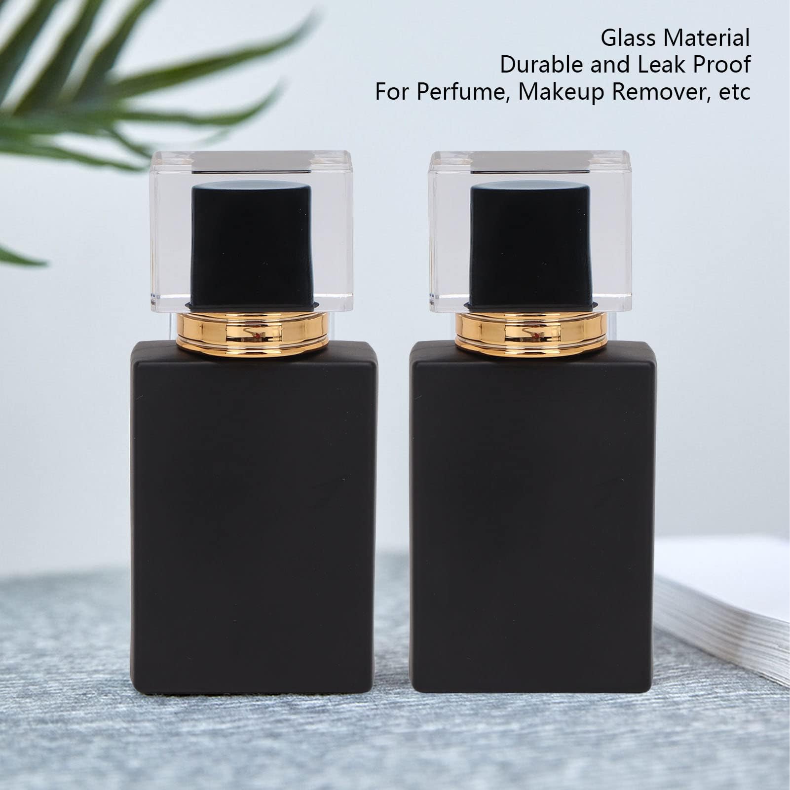 2 szt. 50 ml butelka perfum z matowego szkła wielokrotnego napełniania, pusty rozpylacz perfum w sprayu, pusty zestaw pojemników na kosmetyki