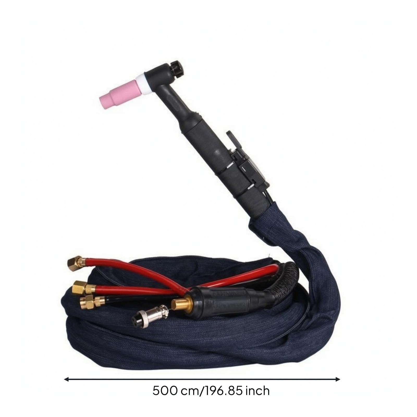 Antorcha de Soldadura WP-18 Antorcha Tig Soplete de Soldar Pistola de Soldadura Cuerpo Angulado con Cabezal Largo y de Agua para Disipación de y, 5 Metros