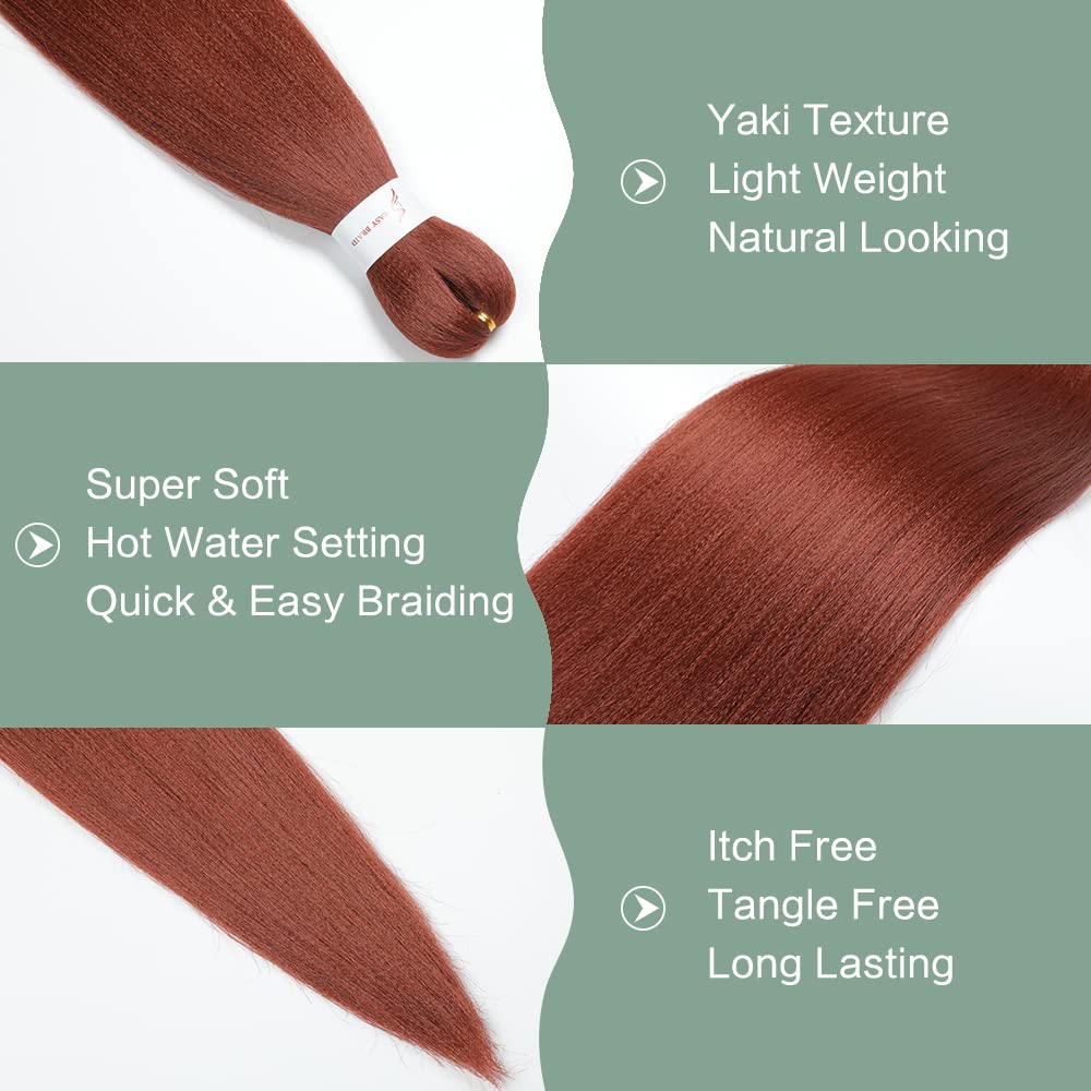 YDDM Capelli Per Treccine Africane Morado Extension Treccine Texture Yaki Easy Install per Principianti 32 Pollici 3 Pezzi Capelli Leggeri e Naturali per Box Braids, Twist e Crochet — view 269