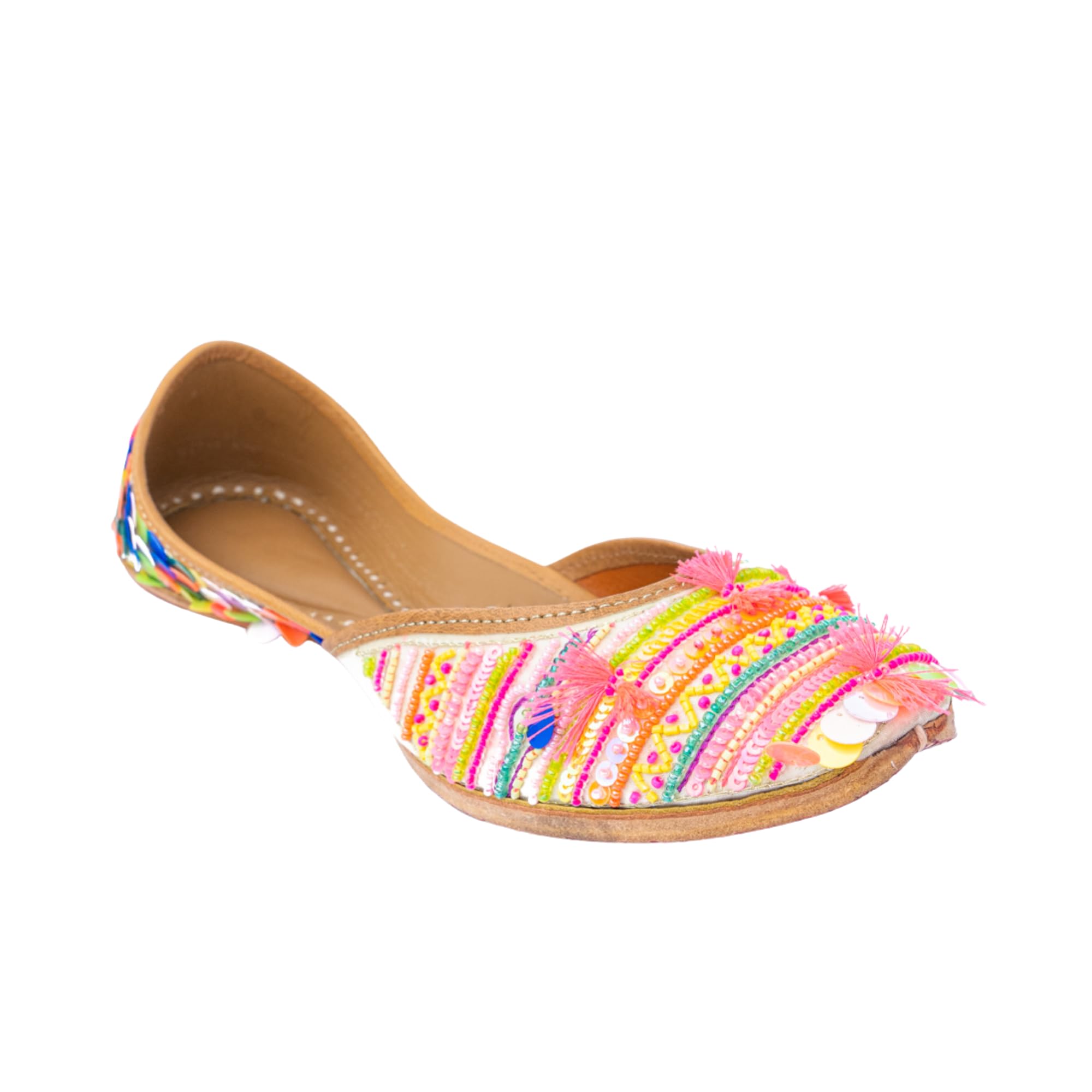 nr by nidhi rathi Women Multicoloured Ethnic Mojaris Flats |-picture-22