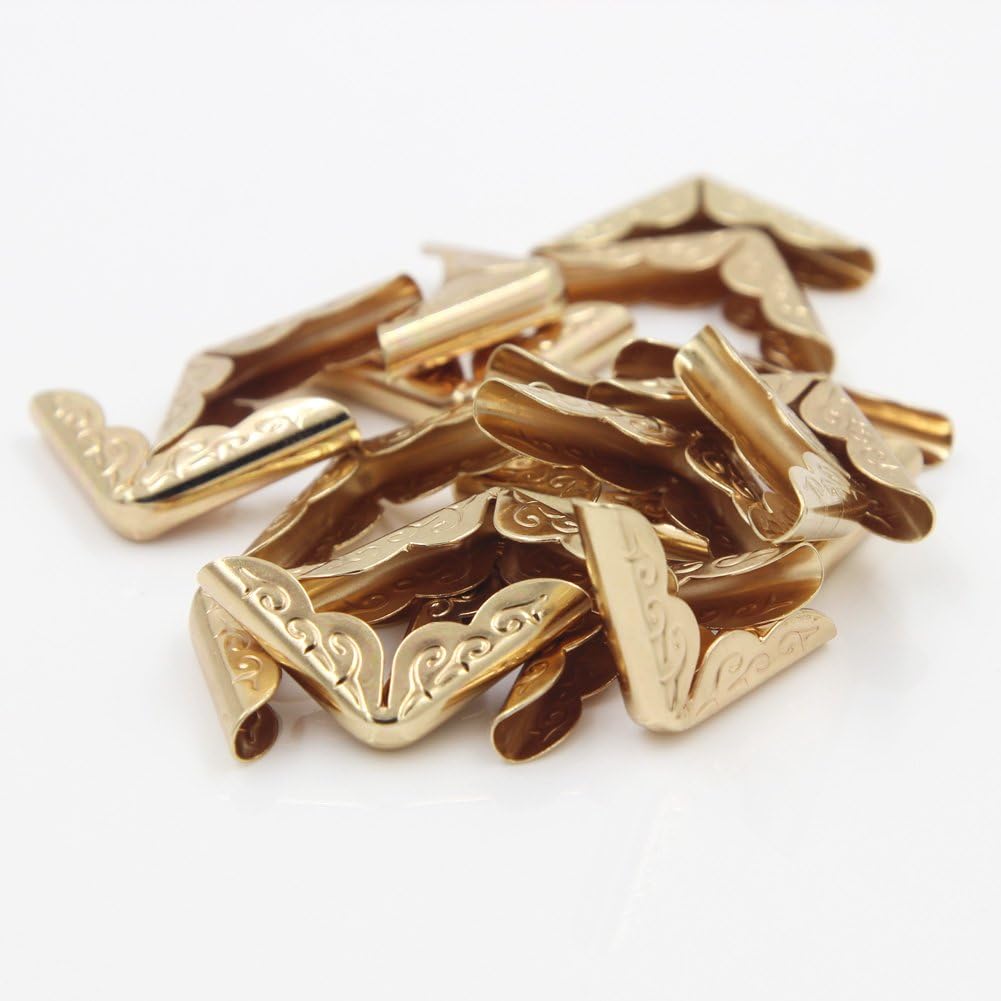 20 pcs Metal Book Corners Protector Scrapbook Photo Album Diary Antique Finishes