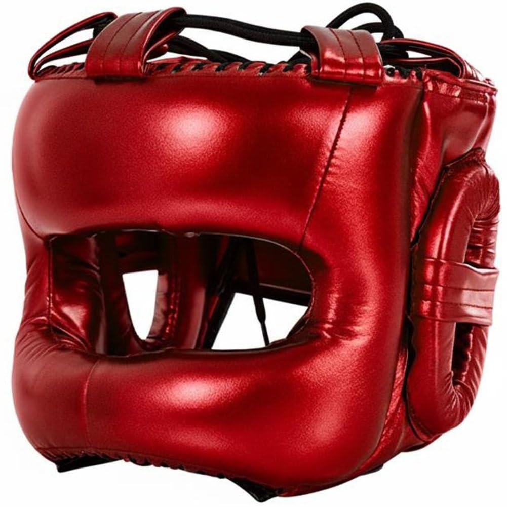 Dianzan Osłony ochronne na głowę treningową, kickboxing, boks tajski, wyściełany kask ochronny do ochrony policzków, czoła i uszu