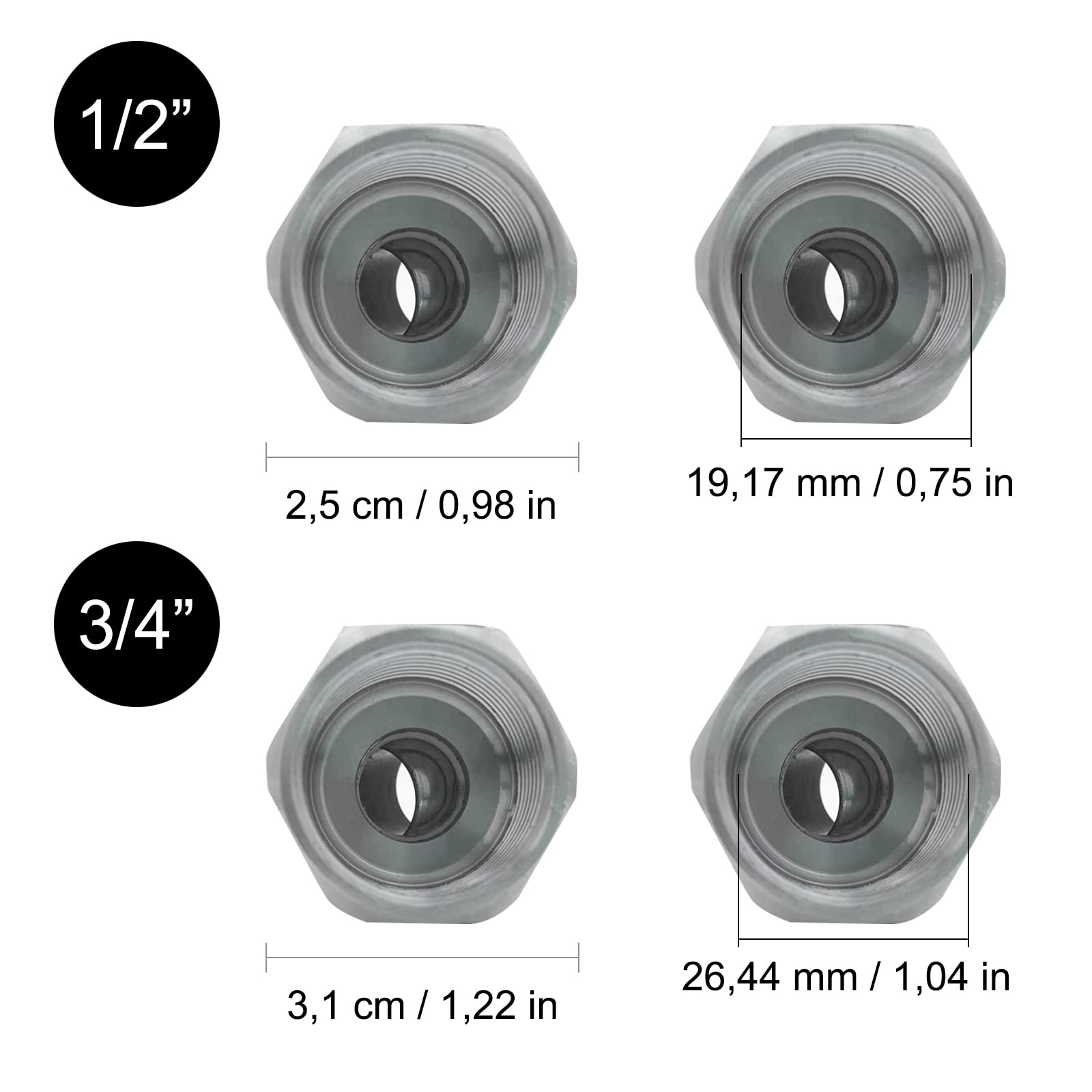 Valvola A Sfera 3/4" M/F Con Maniglia A Leva - Per Acqua Calda/Fredda - Foto 8