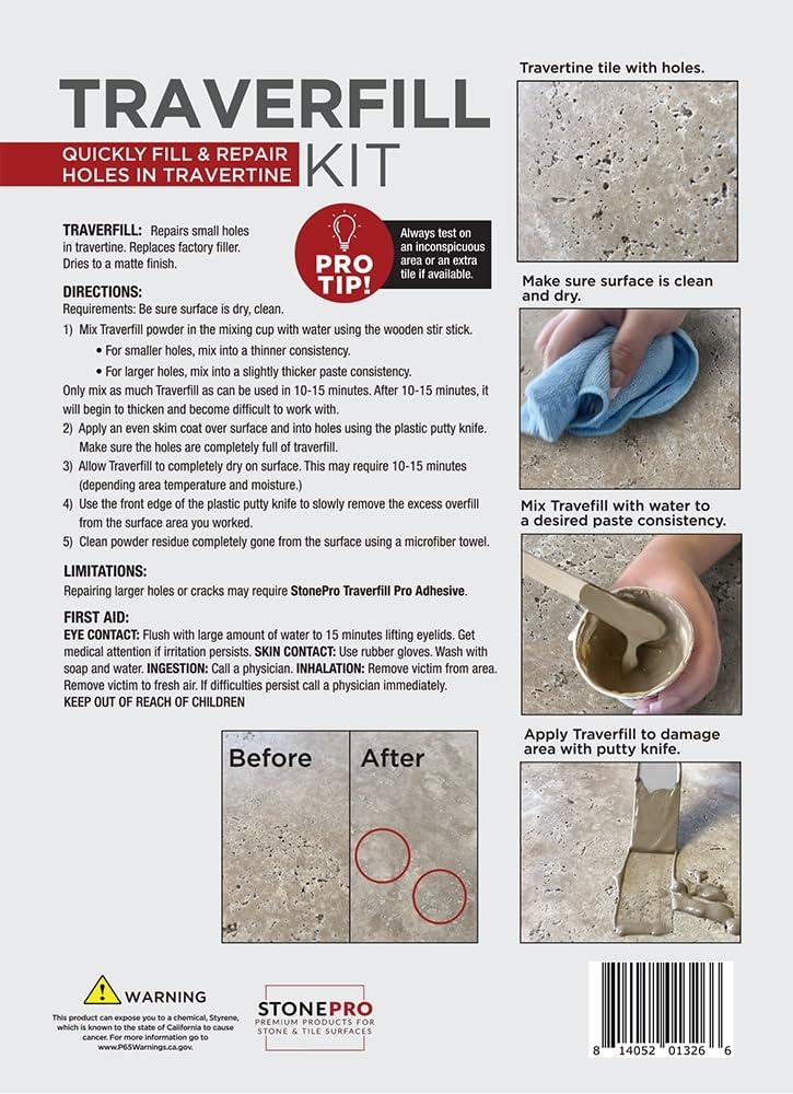 Revitalize Your Stone: A Review of the Traverfill Kit for Travertine & Limestone Repair