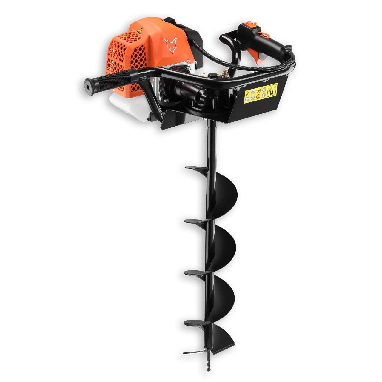 Taladro de tierra Ahoyador Gasolina, Motor de 2 tiempos FUXTEC FX-EB162 – 3,5CV, 62CC - con 3 brocas de 100/150/200mm
