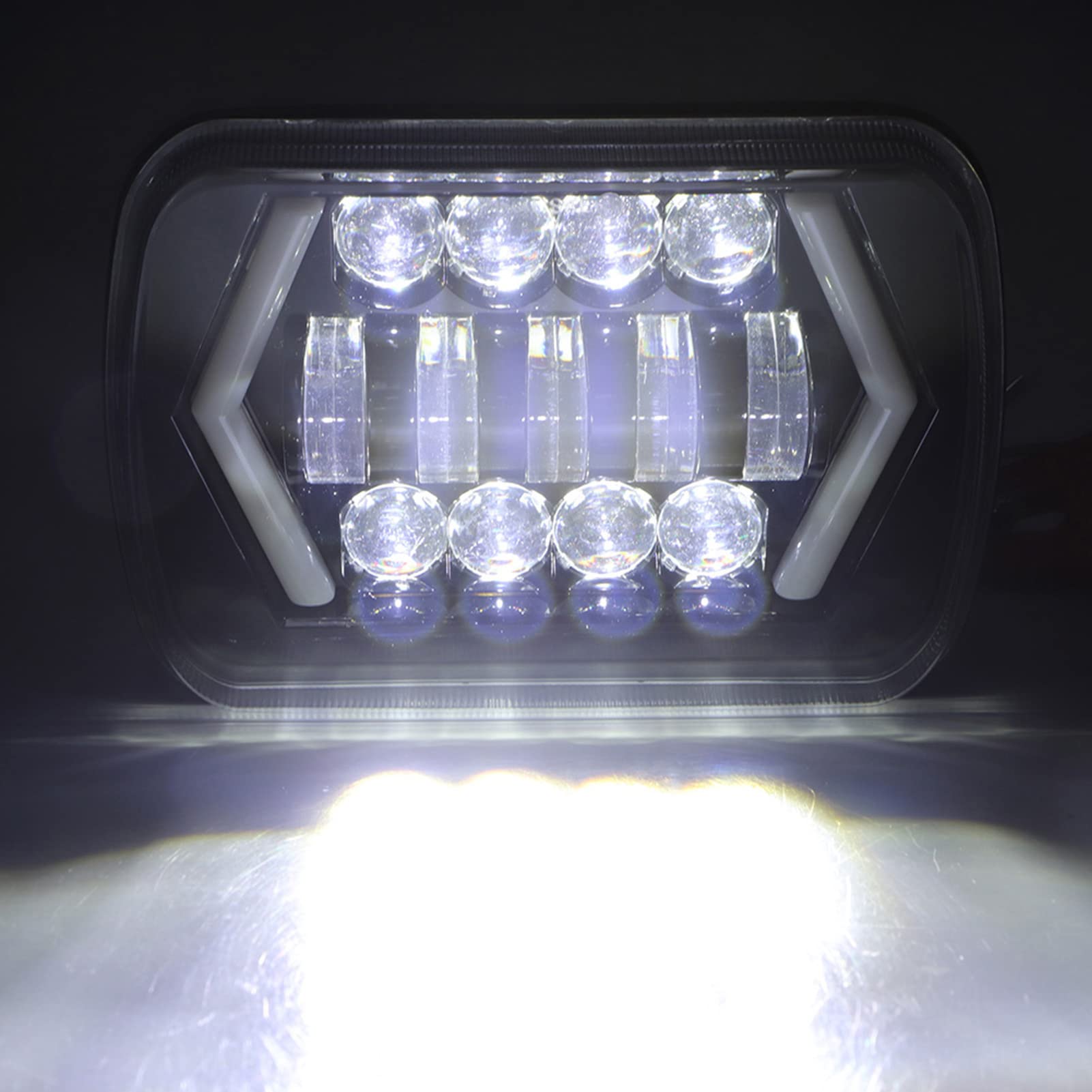 Reflektor LED 5x7 Cali Kwadratowe Światło High/Low Beam