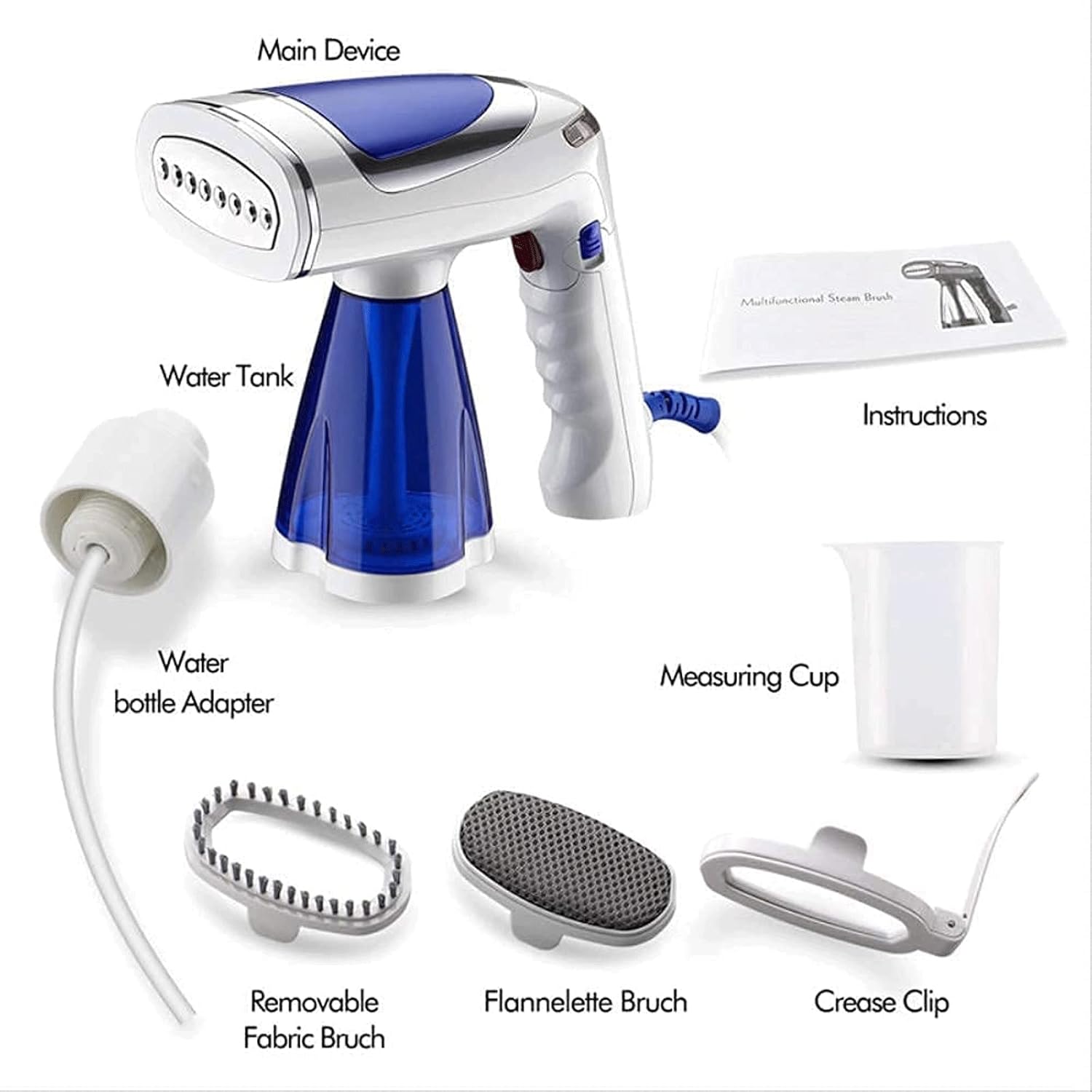 Clothes Steamer Portable Travel Garment Steamer Lightweight Fabric Wrinkle r with 1600W Powerful for Travel Home