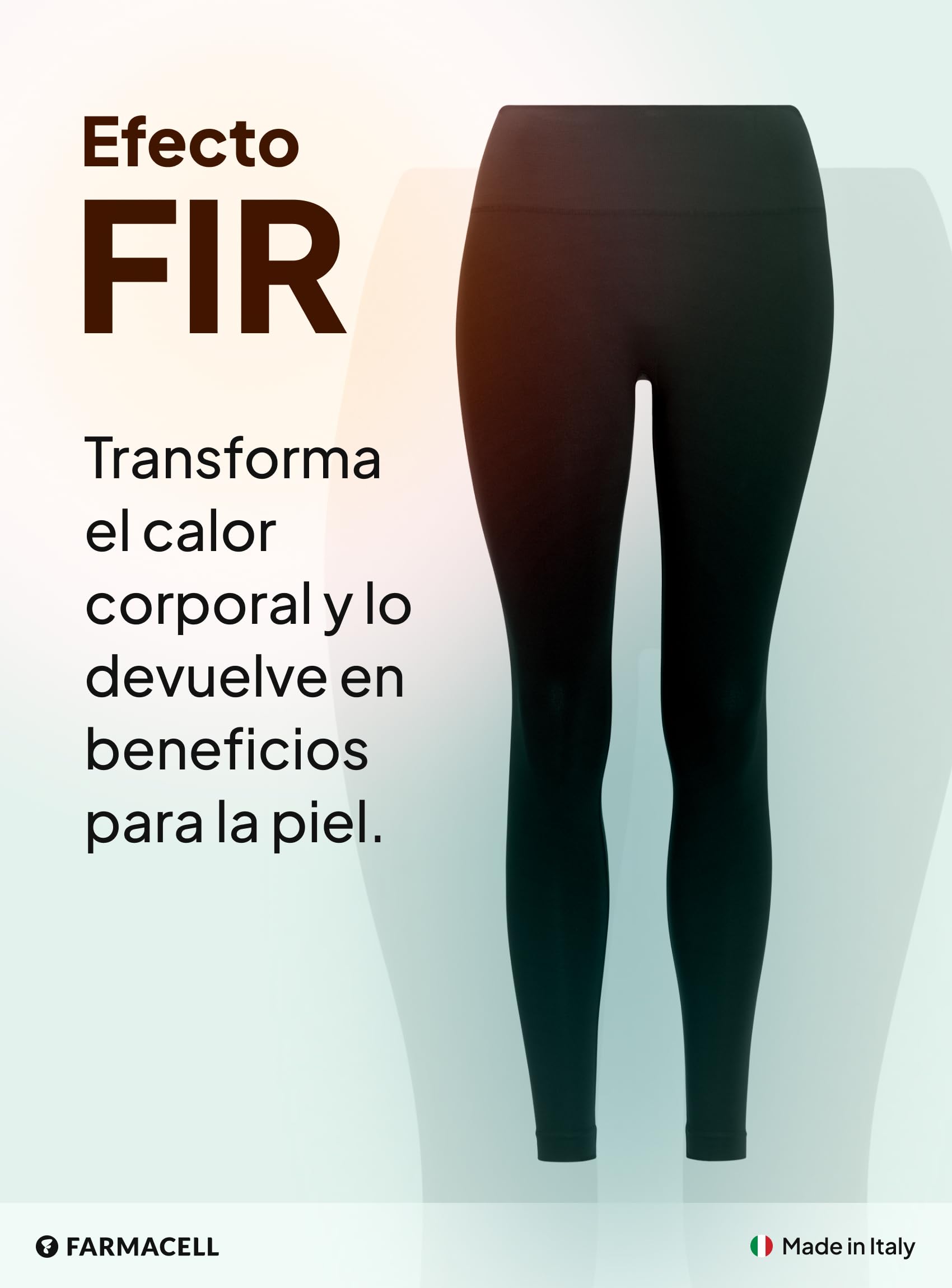 Farmacell Leggings Anticelulitis Mujer con Efecto FIR, Made in Italy, 609YM