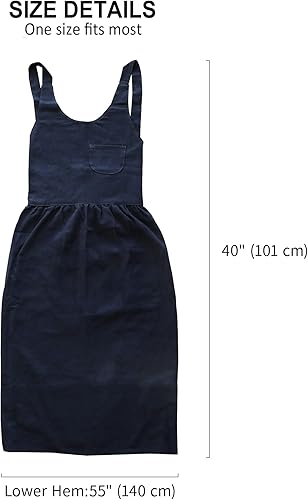 Miniatura 5 de HANEE Delantales con espalda cruzada para mujer con bolsillos, delantal de algodón de estilo japonés, bonito delantal para cocina, etc. (6 colores)