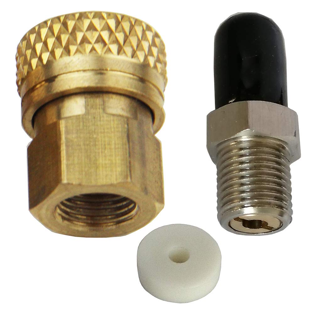 PCP Airforce Paintball Stainless Steel Double End Male Plug with Quick Disconnect M10 Female Coupler Connector and other Hose combination (Type 6)