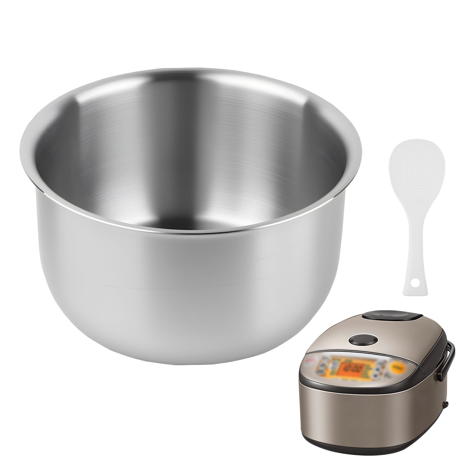 View 1 of WGDJEMAX 316 Stainless Steel Inner Pot for Zojirushi NP-HCC10 Rice Cooker