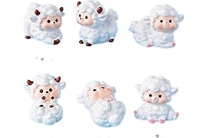 Adorable Lamb Toy Figurine Set for Delightful Decor and Play