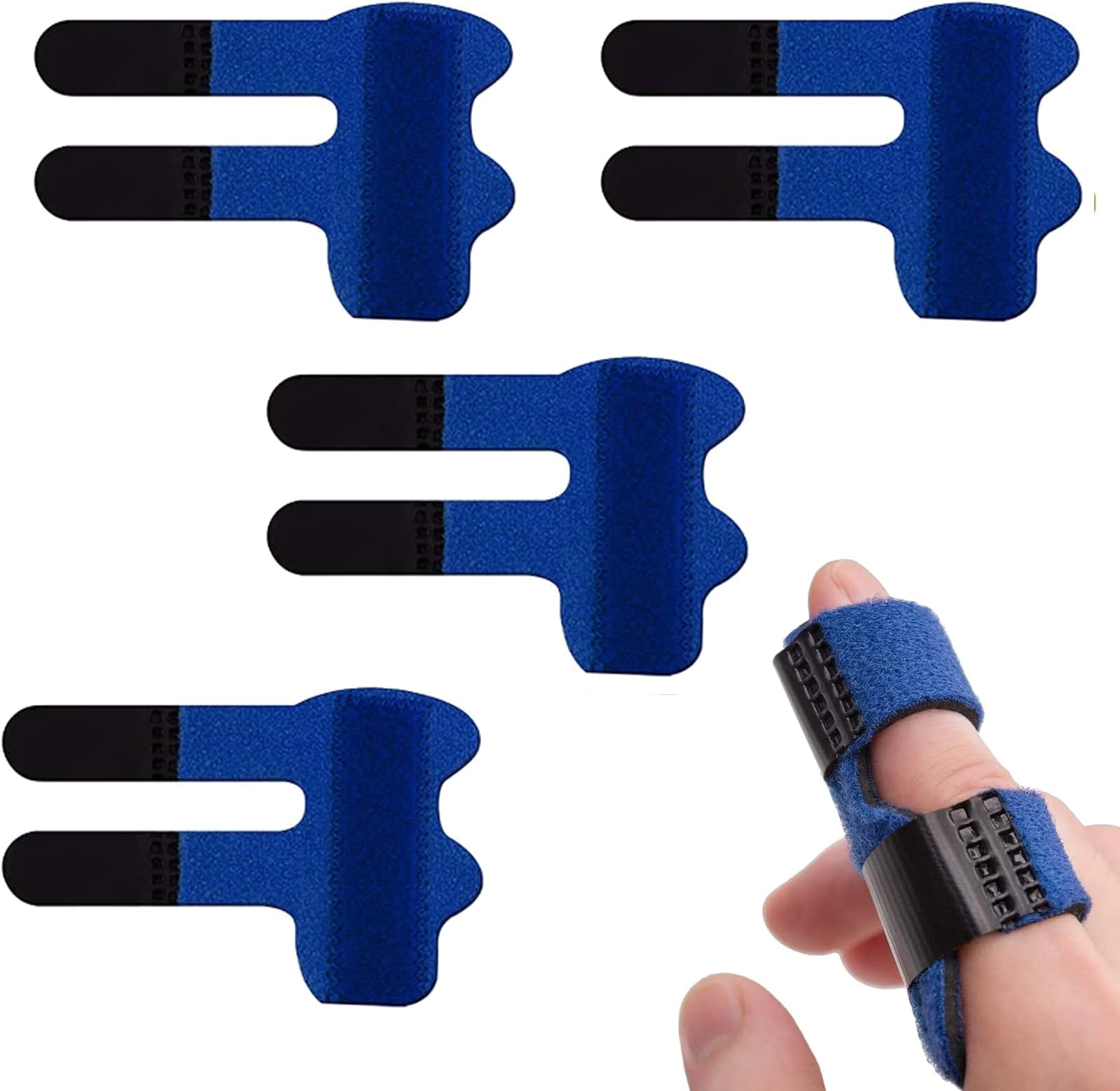 ViiTang4 Pcs Finger Splints Finger Straightener Finger Support Finger Stabilizer Brace for Broken, Strained, Sprained, Swollen Fingers, Arthritis or Tendinitis