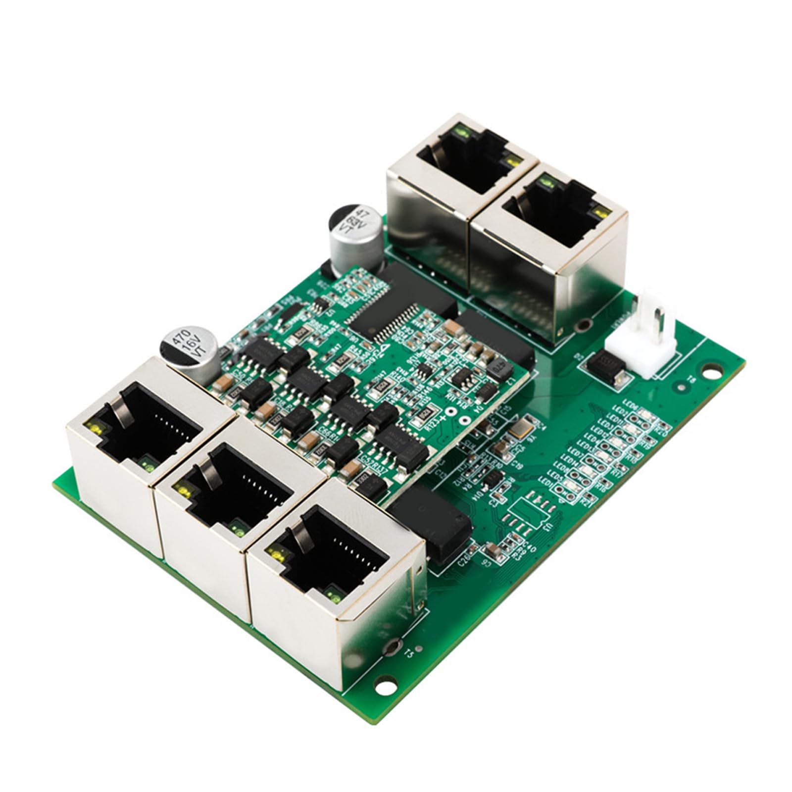 Industriale 5 Porte 10/100M Ethernet Switcher Modulo RJ45 Dispositivo di trasmissione di rete Interna Accessori Scheda Madre Desktop Gigabit Ethernet Center
