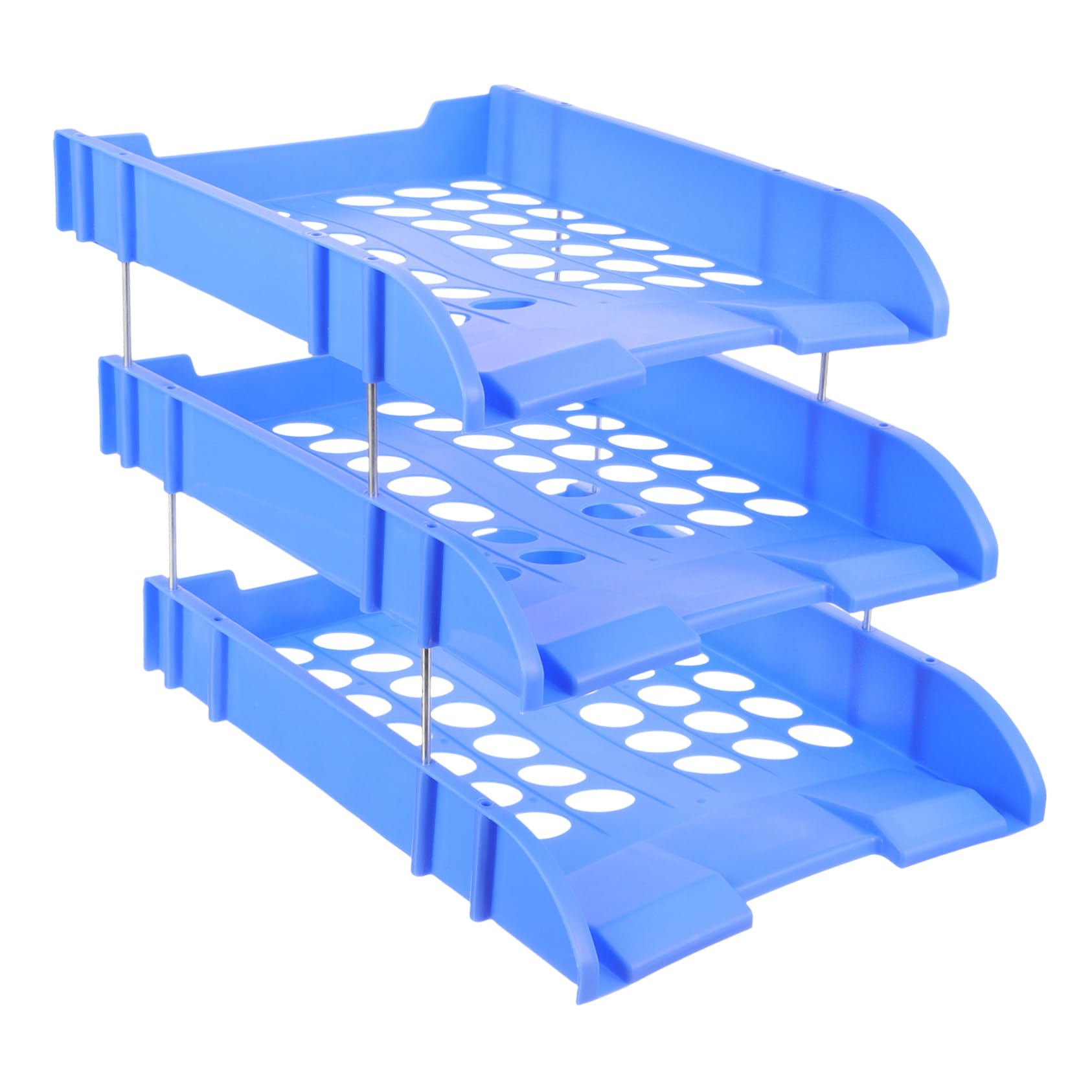 SEWACC Desktop Organizer with Letter Tray Stackable File Holder for Office Home Plastic Document Storage Rack for Papers Magazines and Folders Efficient Desk Organizer