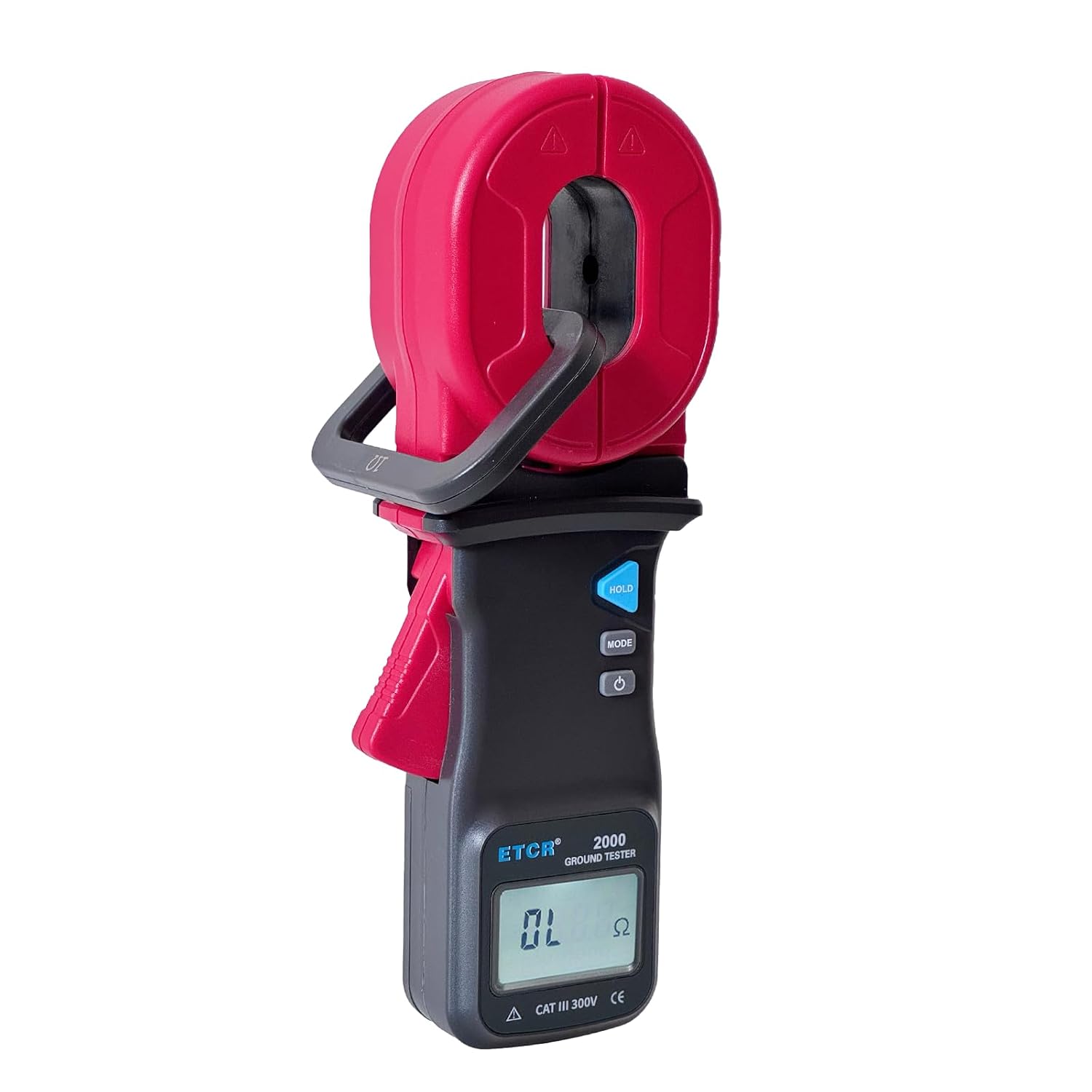 ETCR2000 Digital Clamp Ground Resistance Meter Earth Resistance Tester Loop Resistance Measurement 0.010Ω-1000Ω