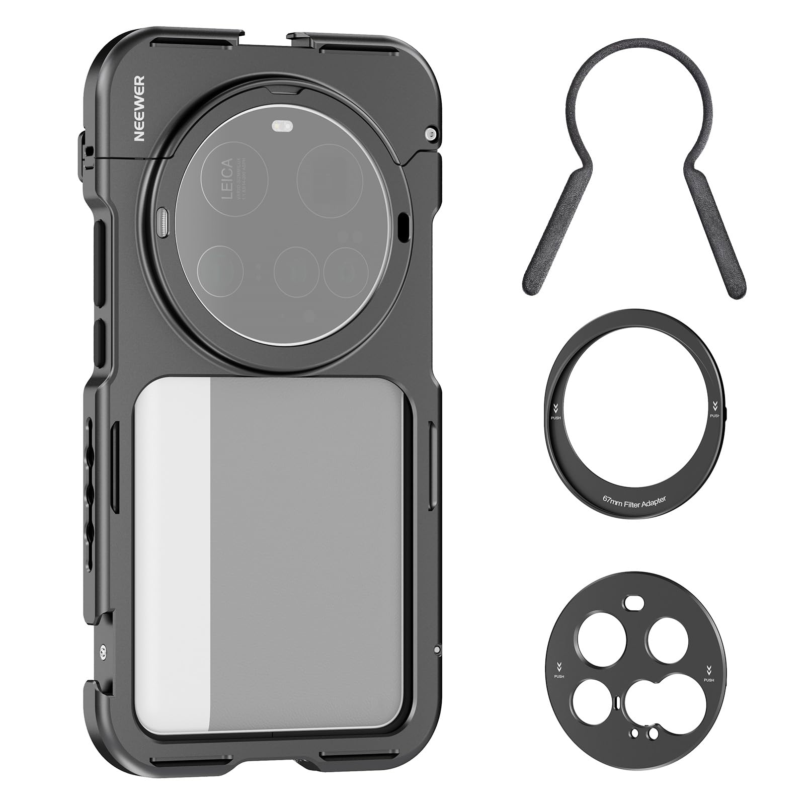 NEEWER iPhone15ProMAX用 リグ Amazon.com : NEEWER 15 Pro Max Cage Video Rig with 67mm