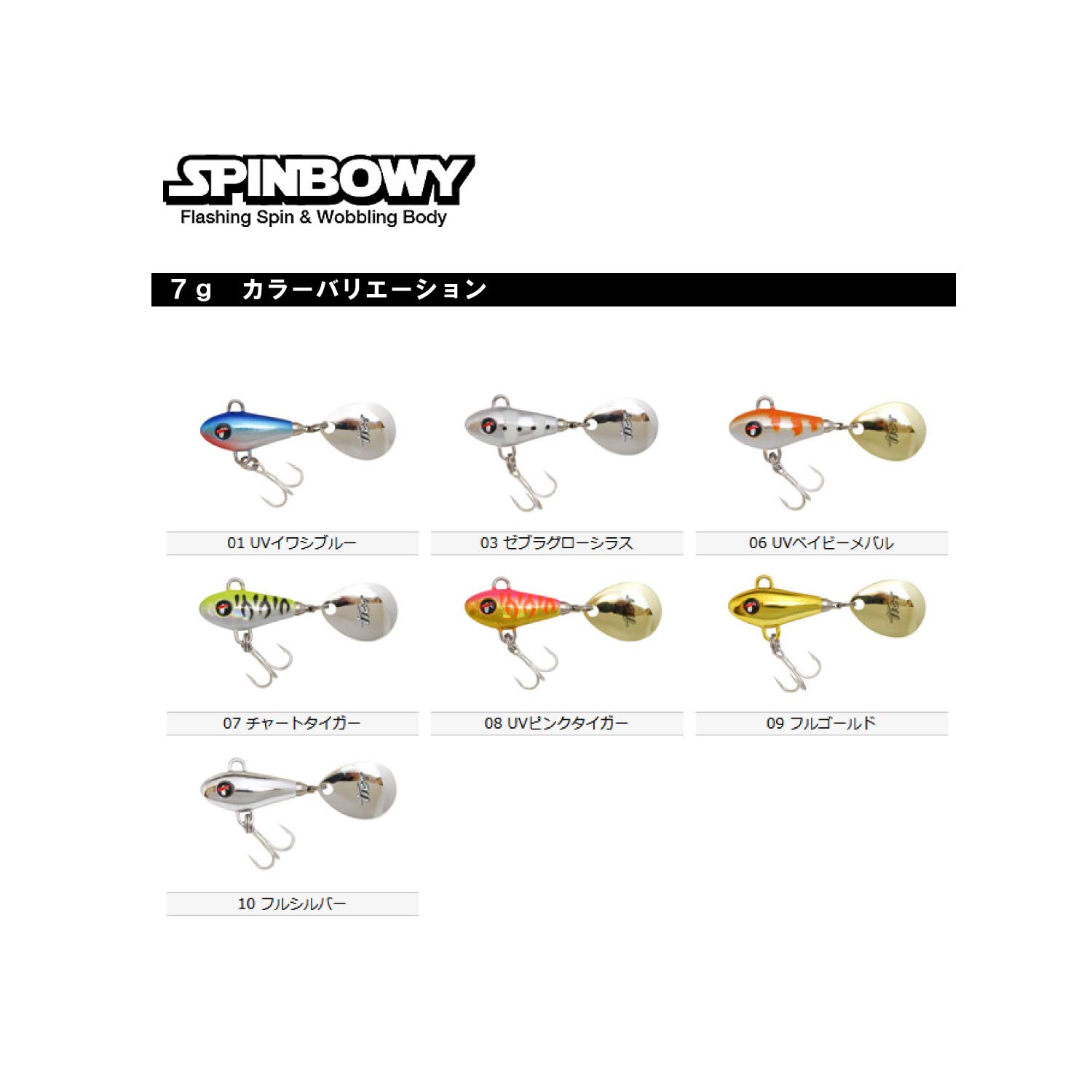 Amazon | ティクト(TICT) スピンボウイ 7g #01 UVイワシブルー 45mm