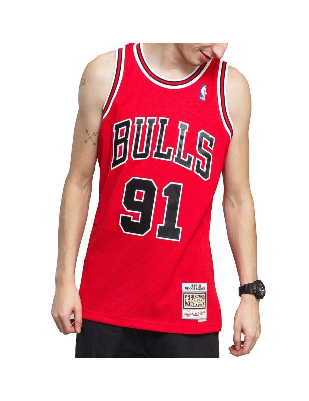 Mitchell & Ness NBA Swingman Road Jersey Chicago Bulls 97-98, Dennis Rodman