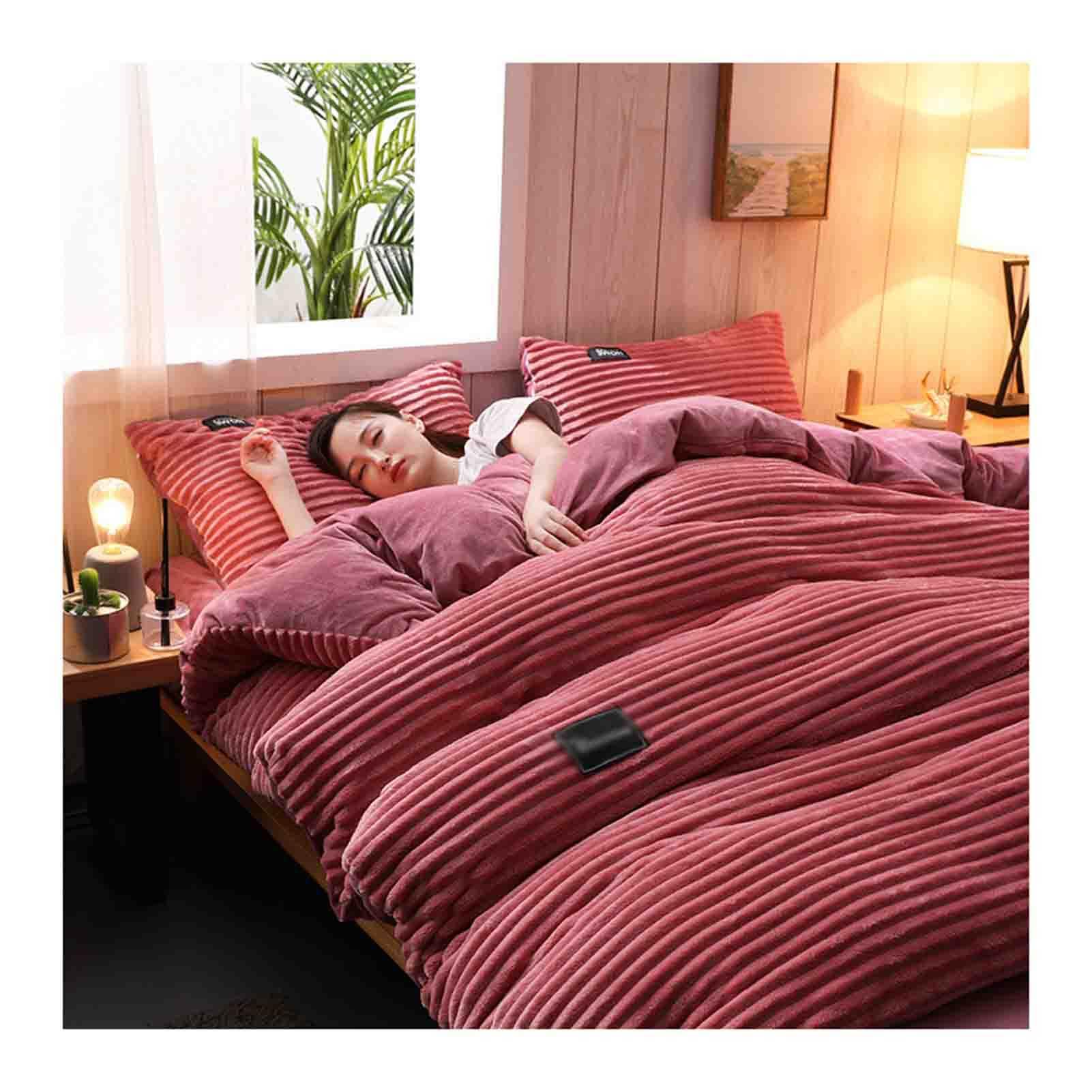 Duvet Covers, Soft and Fluffy Duvet Cover, Cozy Velvet Bedding Set, With 2 Pillowcases And Fitted Sheet - Perfect for A Warm And Cozy Bedroom
