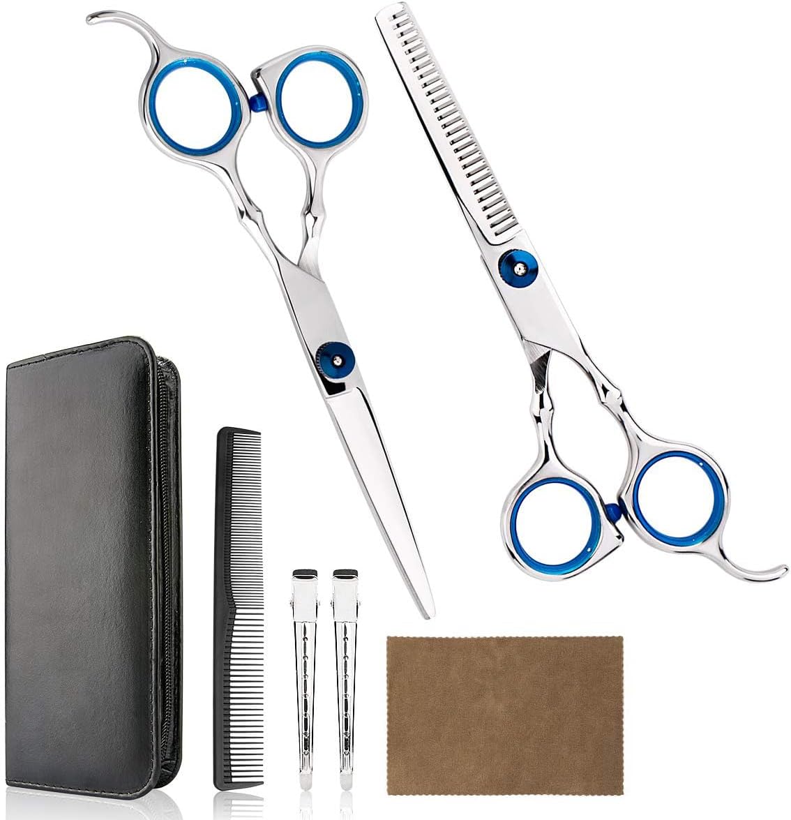 Himart Professional Home Hair Cutting Kit - Quality Haircutting Scissors Barber/Salon/Home Thinning Shears With Comb And Case For Men Women