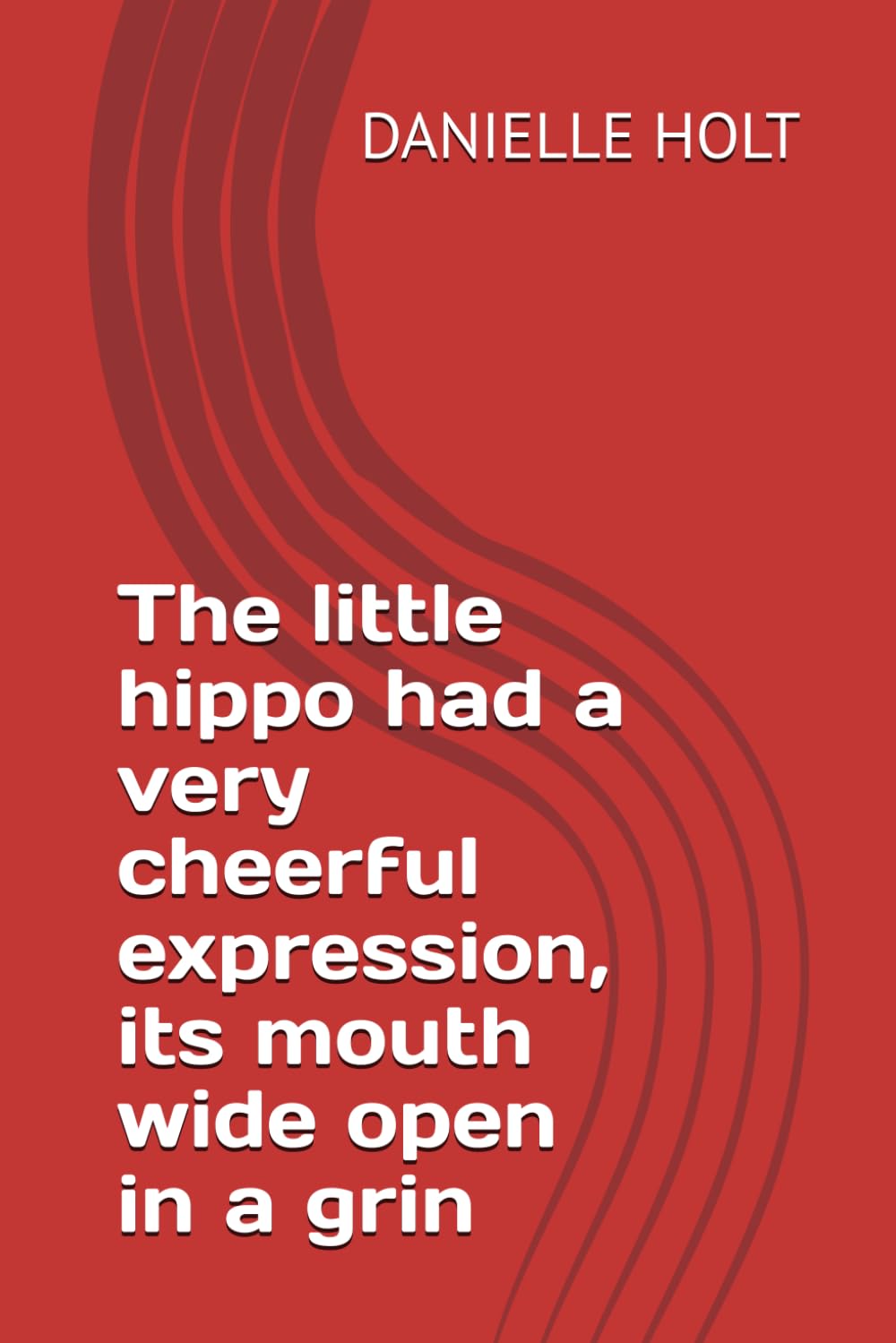 The little hippo had a very cheerful expression, its mouth wide open in a grin