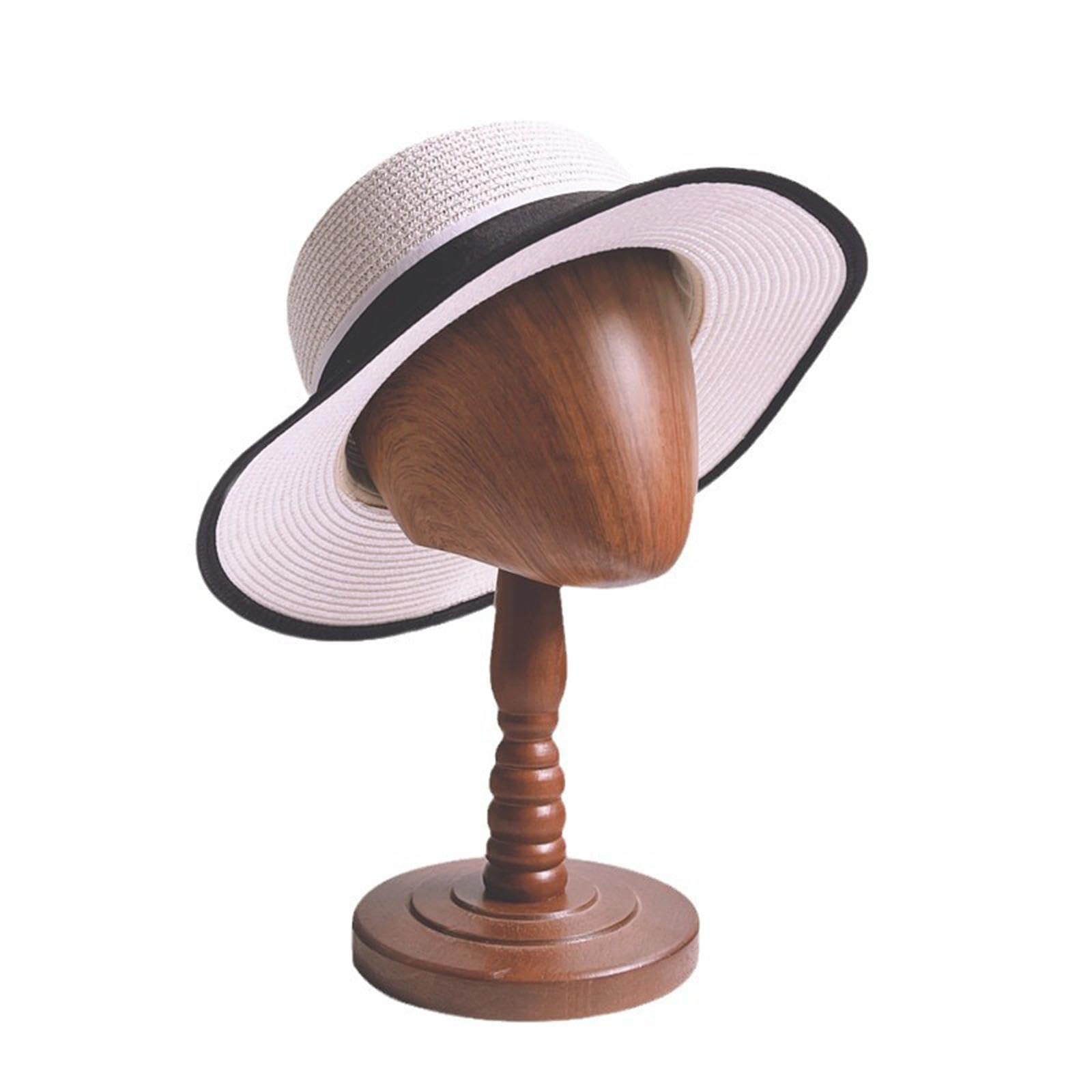 Colcolo Testa di manichino in legno modello cappello posticci espositore altezza 36 cm materiale legno