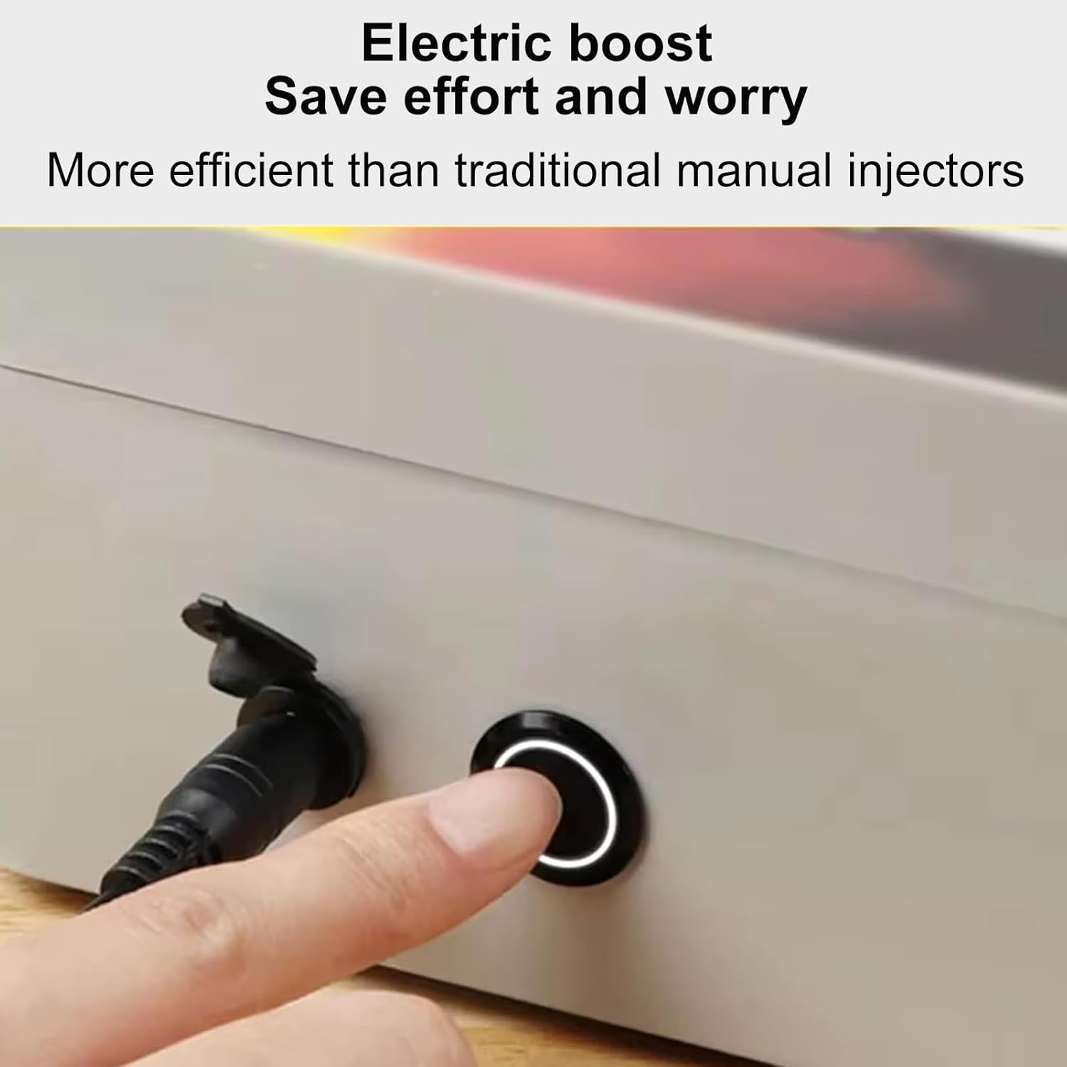 Electric Meat Injector Gun Pump, Stainless Steel Marinade Injector Syringe with 10 Needles, Perfect for Home Grilling, Family Parties & Outdoor Cooking, Lightweight and Flexible