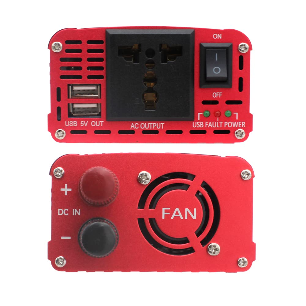 Inversor Inversor de Coche 1500W/2000W/2600W DC 12V a AC 220V Power 2USB Convertidor Adaptador Cargador portátil(12V 2600W)