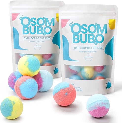 Bombas de baño para niños, paquete de 2 unidades (cada paquete de 12 unidades), suplemento para bolas de ducha de baño, kits de baño con bolsa