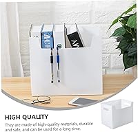 Vista 7 de STOBOK Caja organizadora de archivos colgante de plástico de 2 piezas con asas para oficina, hogar, escuela