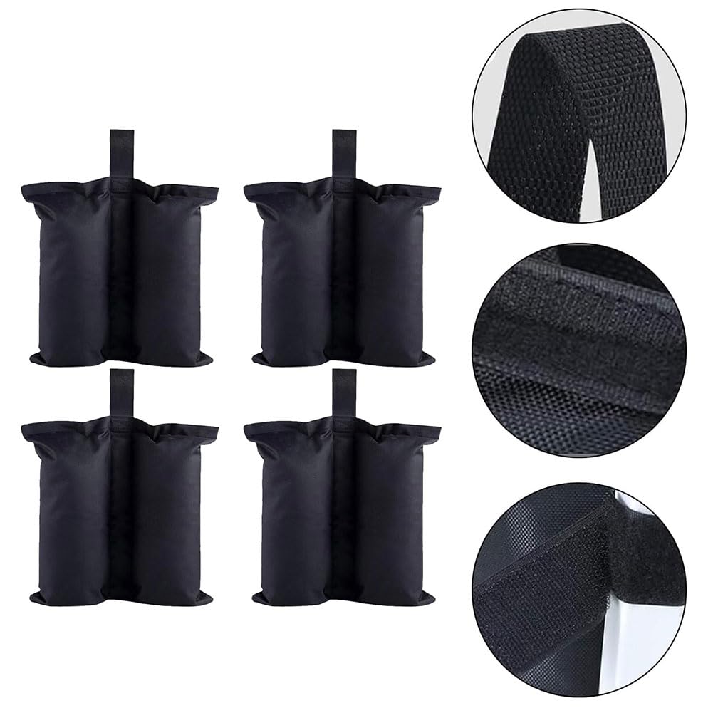 Sacs De Sable Poids,Sacs De Poids De Qualité Industrielle,Poids De Sable Gazebo,Sac De Sable De Plage en Toile Oxford,Sac De Sable Lestés Pliante,pour Tente Pop-Up,Auvent Ou Parasol,4 Pièces,Kiuiom