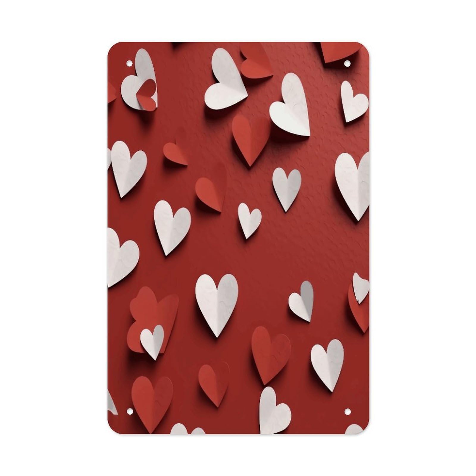 Btcowzrv Style Hand Drawn Heart Metal Tin Sign Wall Decor Hanging Plaque