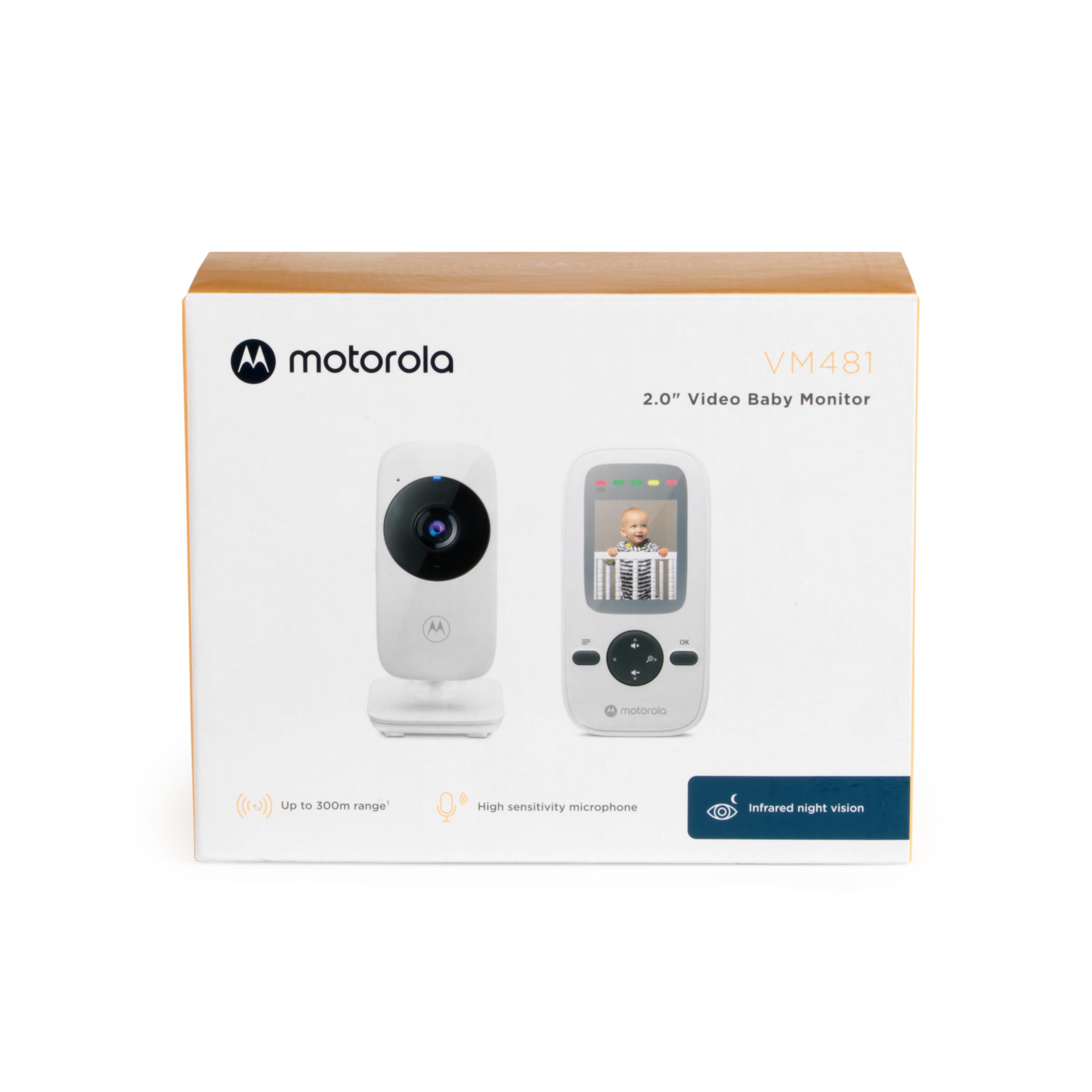 Motorola Nursery VM481 - Monitor de Video para bebé con Unidad portátil para Padres, micrófono de Alta sensibilidad, visión Nocturna infrarroja, Zoom Digital, Plateado (VM 481)