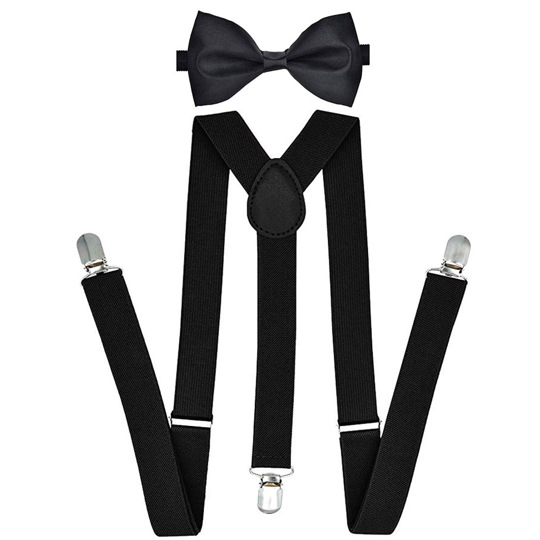 sorellaz Men's Elastic Suspender with Bowtie (Black, Free Size)-picture-15