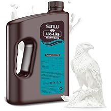 SUNLU 3 kg ABS Like Resin 3D Printer Resin White Higher Strength and Toughness ABS Like Resin High Precision & Low Shrinkage 405 nm UV-Curing Resin for Resin 3D Printer White 3000 g