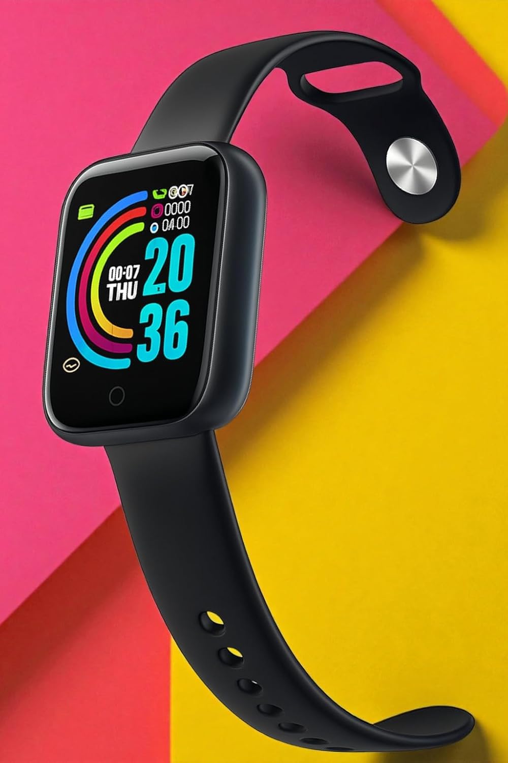 Smart Watch with Color Display, Fitness Tracker, Heart Rate Monitor, Sports Mode, Black Silicone Band, Digital Health Companion Smart Watch with Color Display, Fitness Tracker, Heart Rate Monitor, Sports Mode, Black Silicone Band, Digital Health Companion