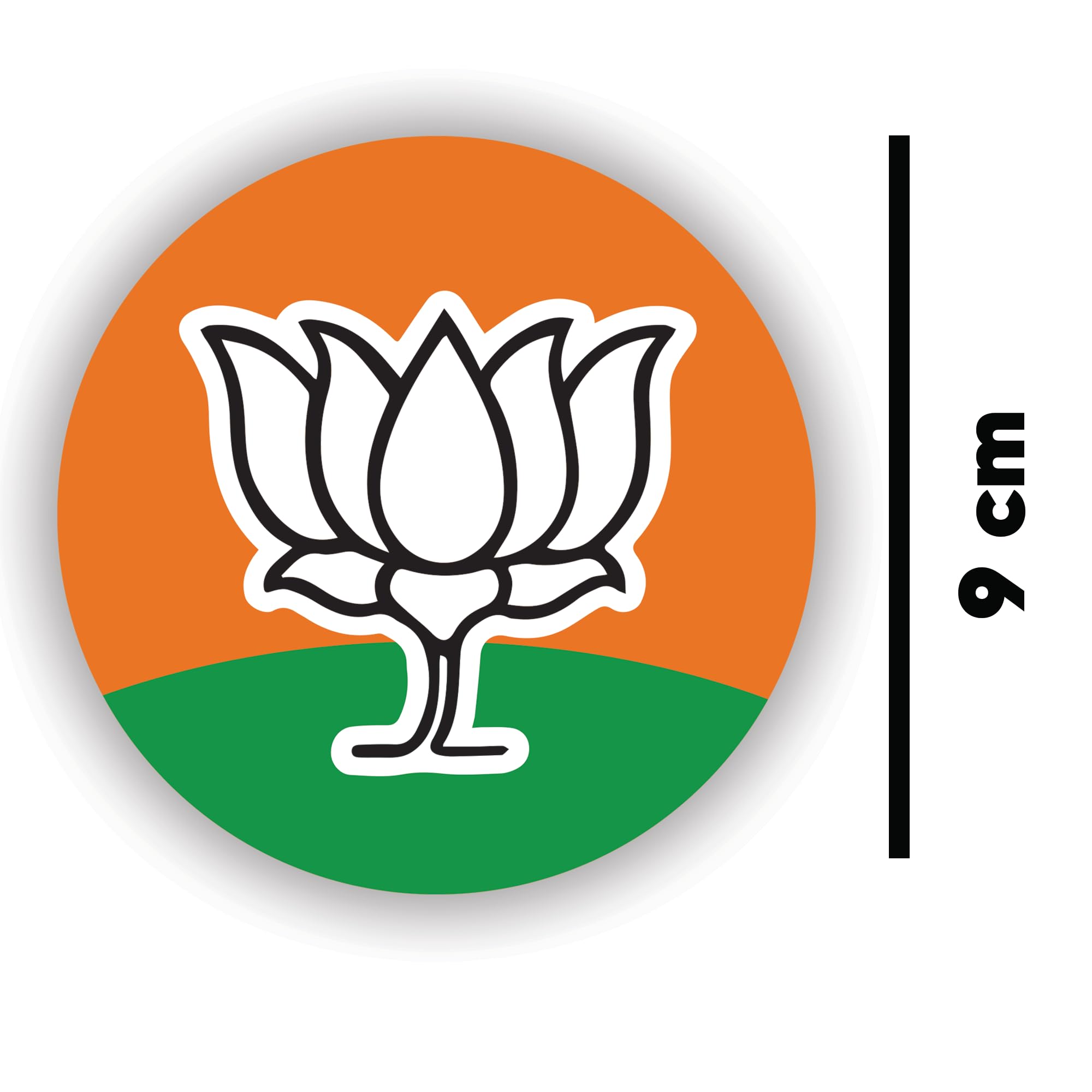 SHIVOID®BJP Logo Sticker & Decal for Car & Bike (Multicolor, 9 cm x 9 cm) - Premium Vinyl, Weatherproof, Easy to Apply (Pack of 3) 1