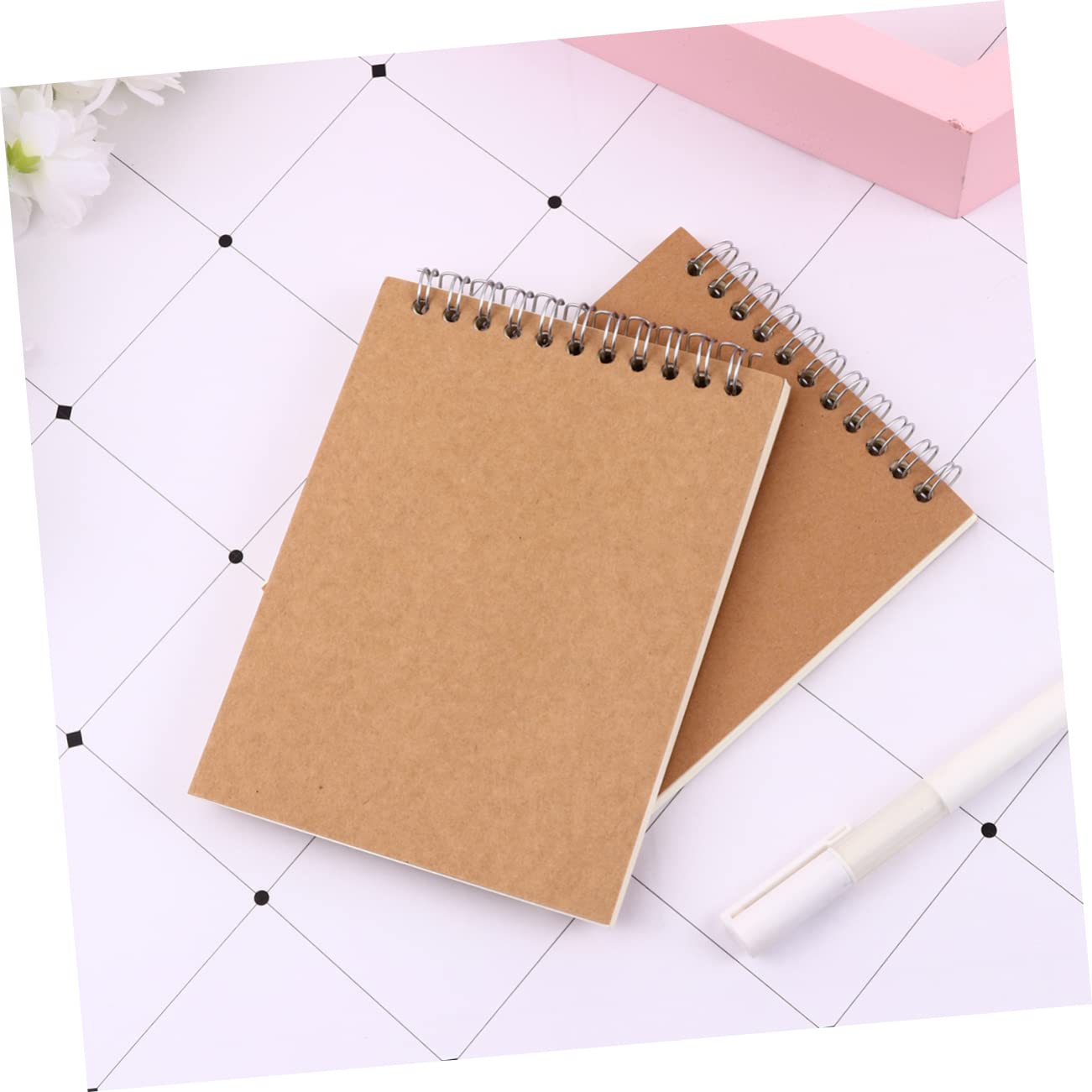 Tofficu Schulheft Kraft Notizbuch 12 Stücke Papier Blanko