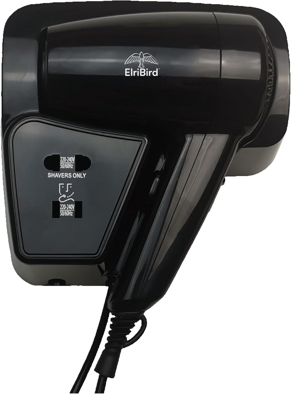 ElriBird 1200 W Wandgemonteerde haardroger – compact, stijlvol en gebouwd voor gemak, perfect voor hotels, resorts, Airbnb en thuisgebruik